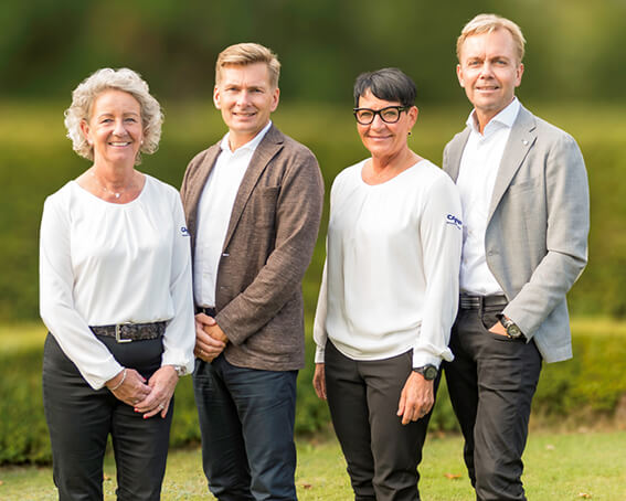 Siv Berthagen, Markkinointipäällikkö Lars Adde, Toimitusjohtaja Helle Thomas, Myyntipäällikkö Tanska, Norja ja Suomi Anders Jemth, Myyntipäällikkö Ruotsi